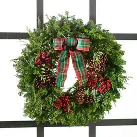 Fresh Noble Fir Wreath - Fresh  Noble Fir Wreath - (24