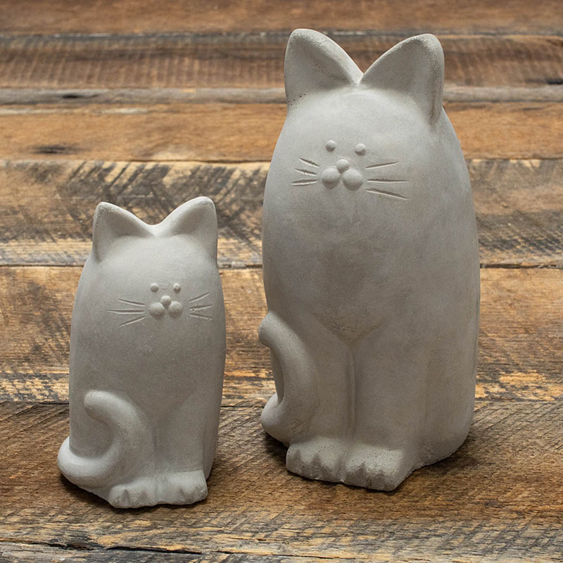 Concrete Cat Statues–Set of 2 | Breck's Gifts